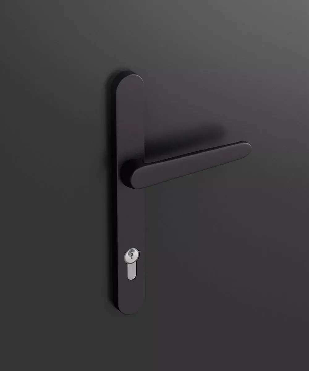 door handle for roller shutter (brown)