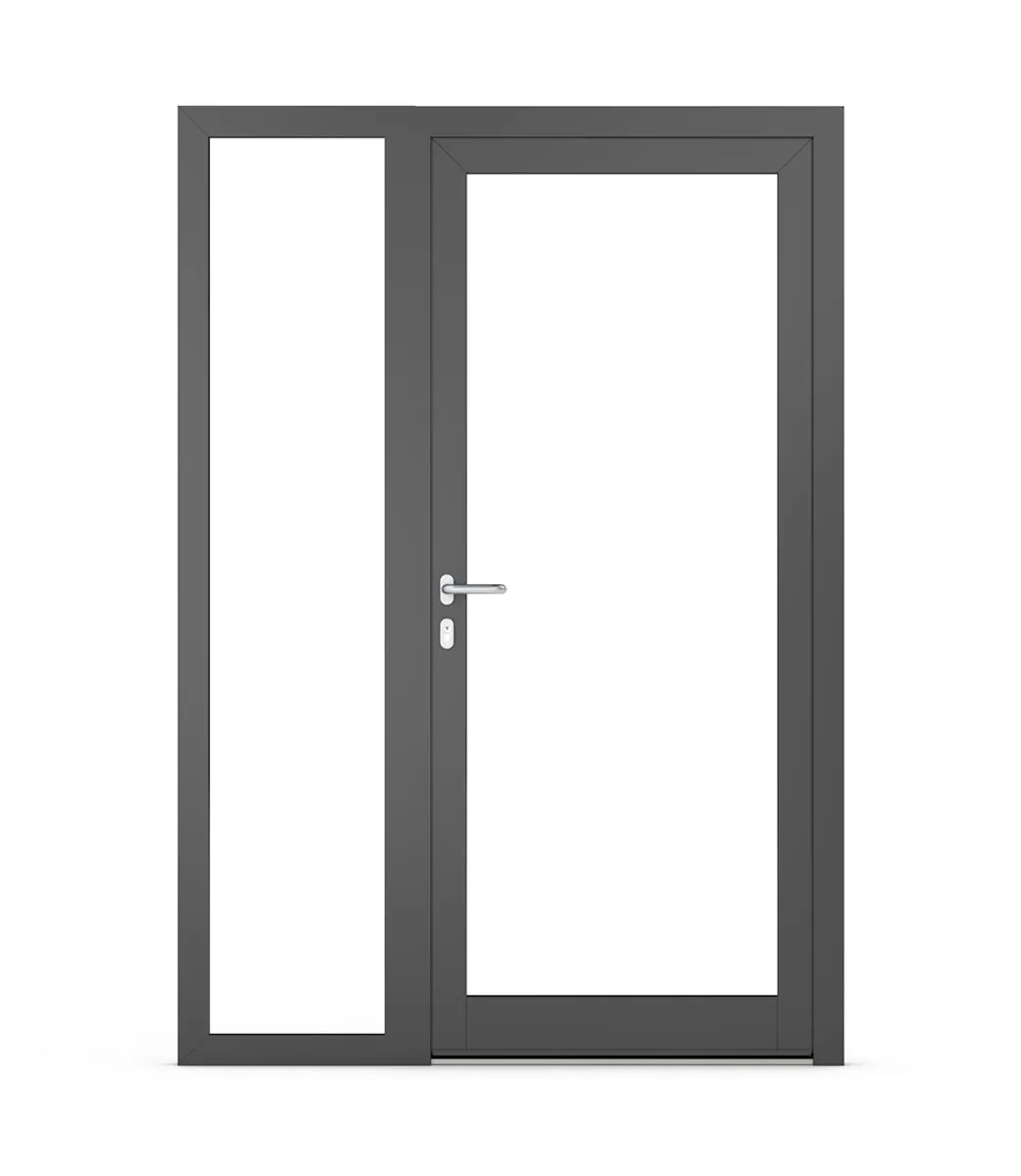 Fanlights in aluminium doors – Option 1