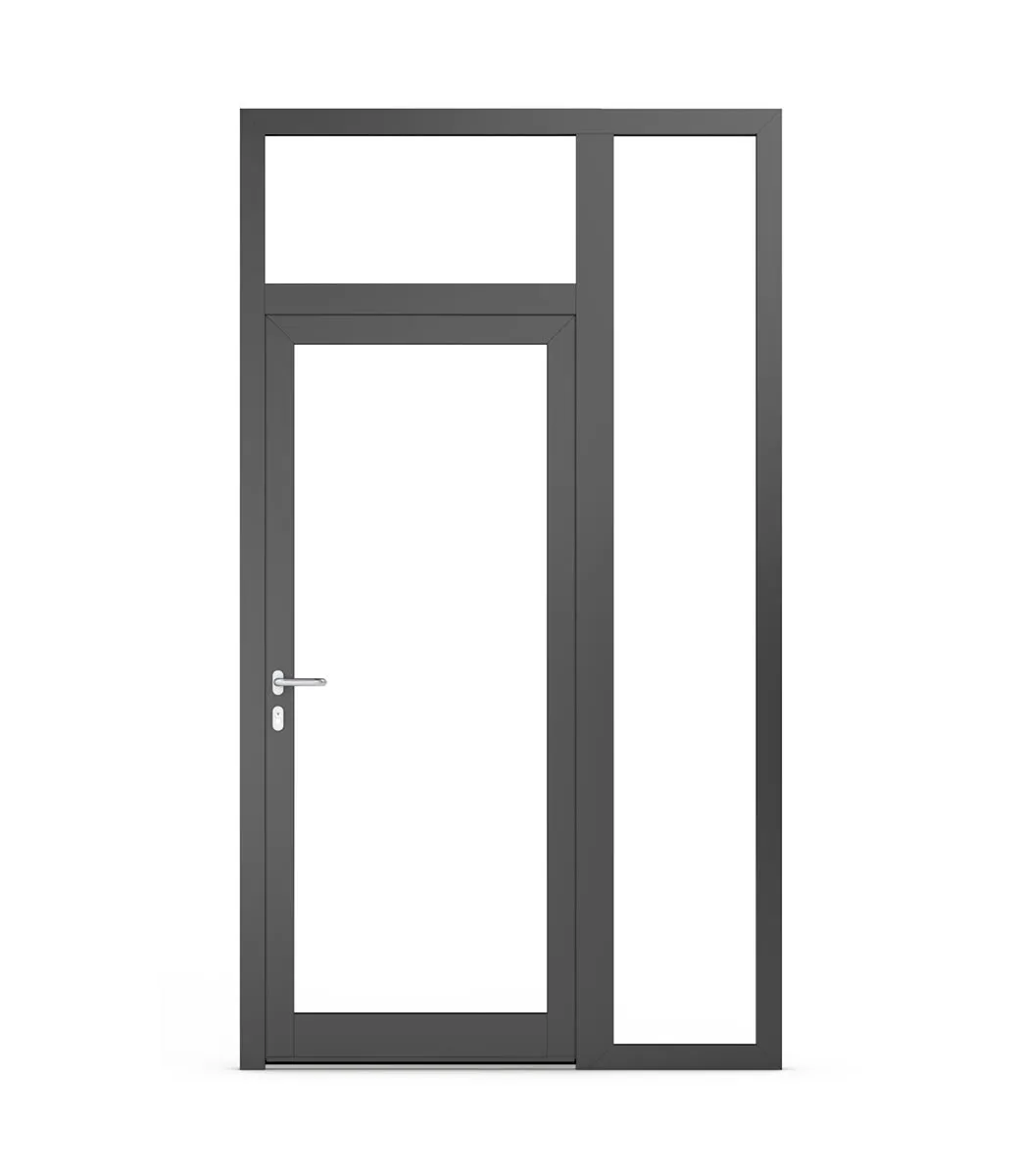 Fanlights in aluminium doors – Option 4