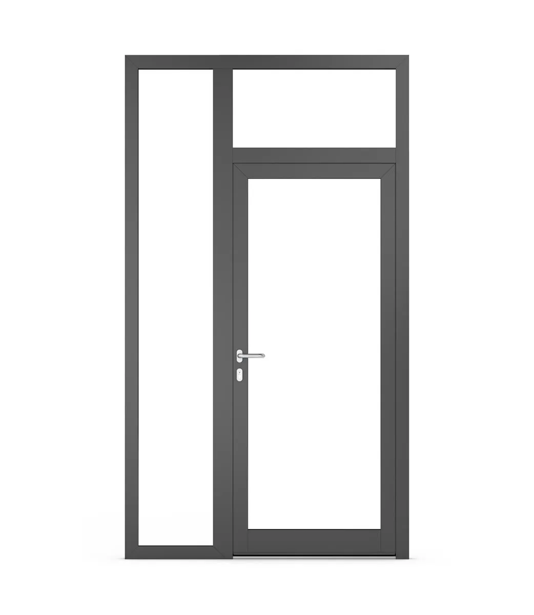 Fanlights in aluminium doors – Option 5