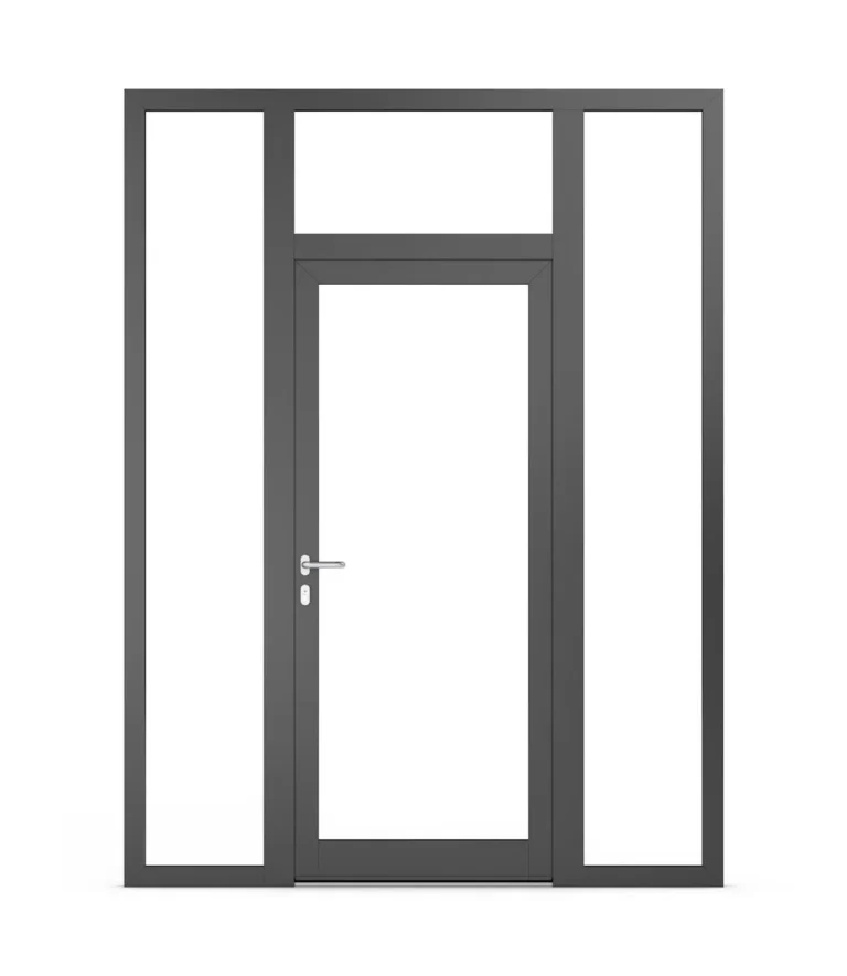 Fanlights in aluminium doors – Option 7